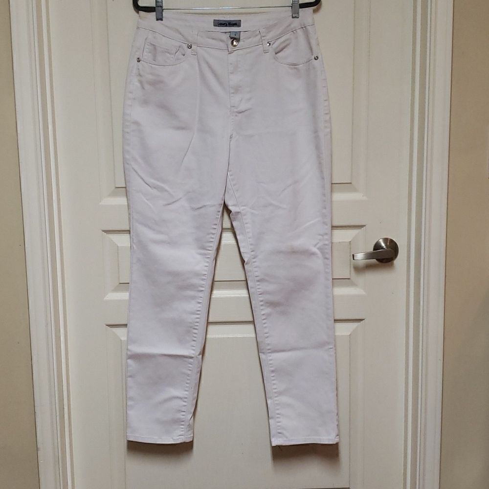 🌹Luxury Blues White Jeans Rhinestone Button and Studs sz 16 - Picture 8 of 10